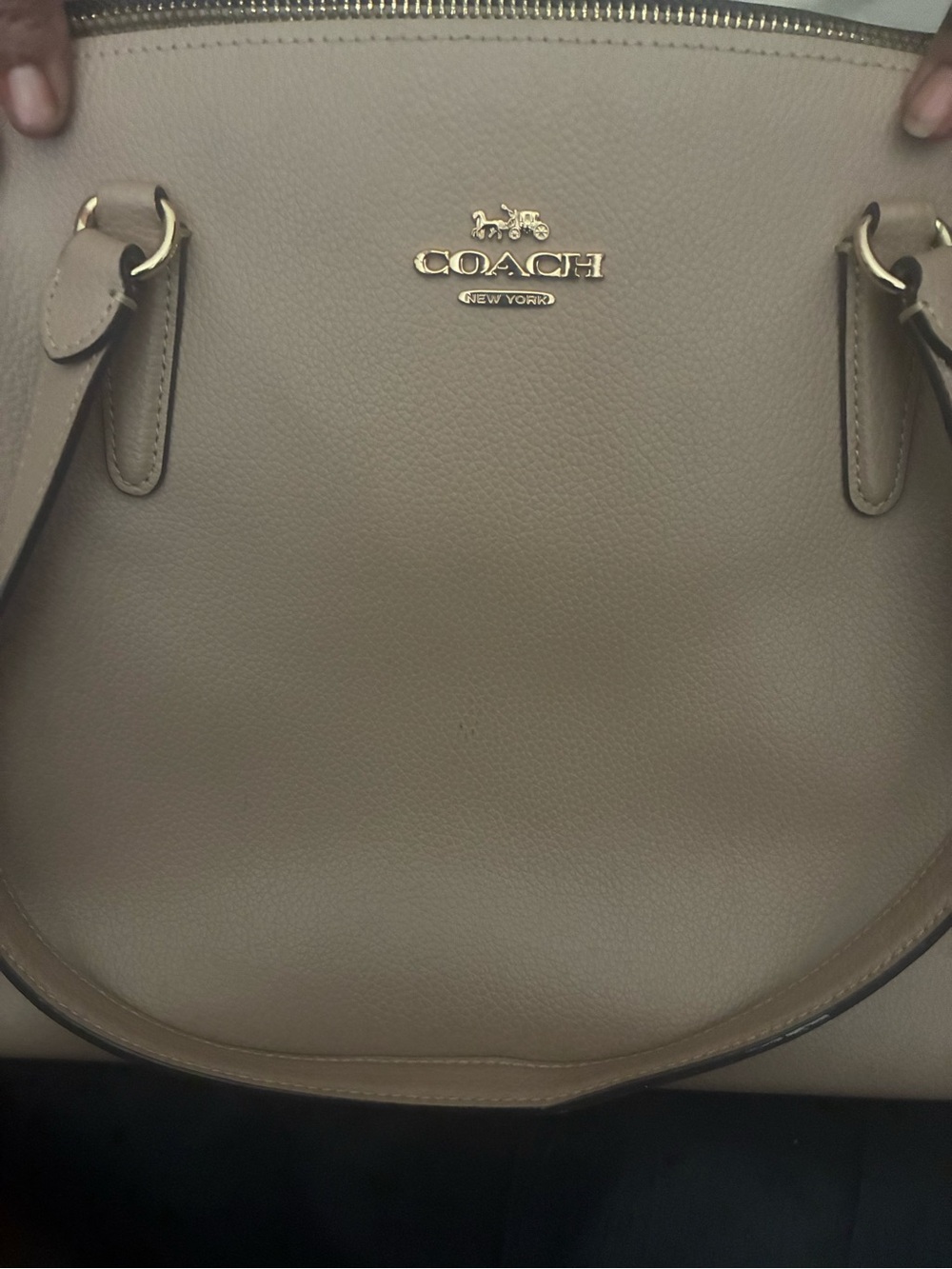 Coach Tatum Shoulder Bag in Taupe - Picture 9 of 11